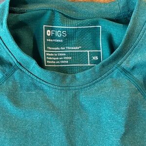 Figs Turquoise Seamless Top